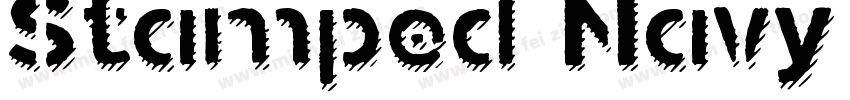 Stamped Navy Font Bold字体转换